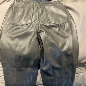 Faux leather pants